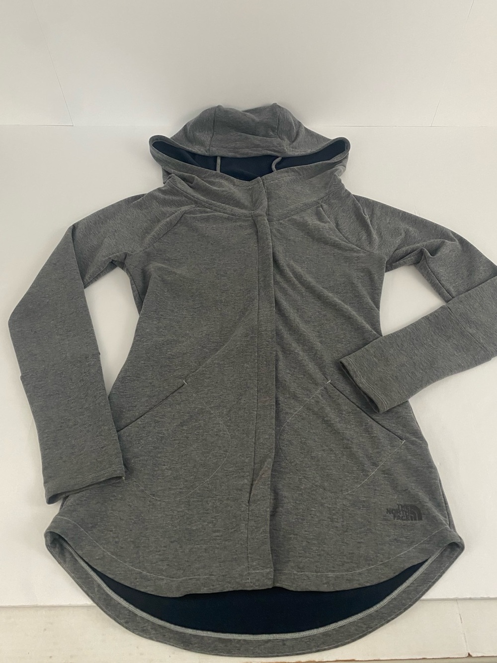 The North Face Flashdry Wrap-Ture Hoodie Jacket Womens Small petite heather gray